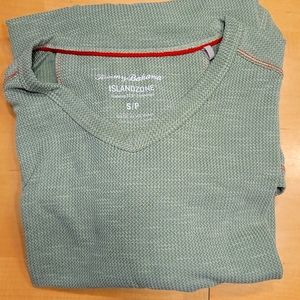 Tommy Bahama Islandzone Men's V-Neck T-Shirt size Small in Red.